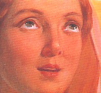 María viendo la gloria celeste